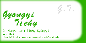 gyongyi tichy business card