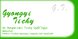 gyongyi tichy business card